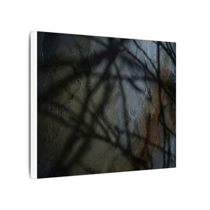 Shadow Play Dark Texture Canvas Art | Sophisticated Dark Japandi Art