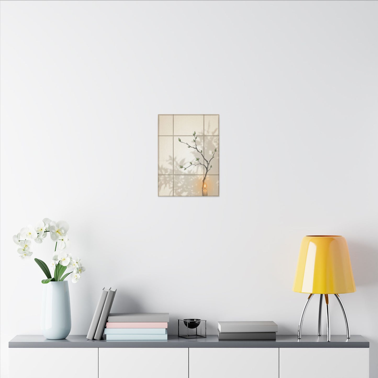 Shoji Screen Spring Canvas Art | Japandi Cozy Design