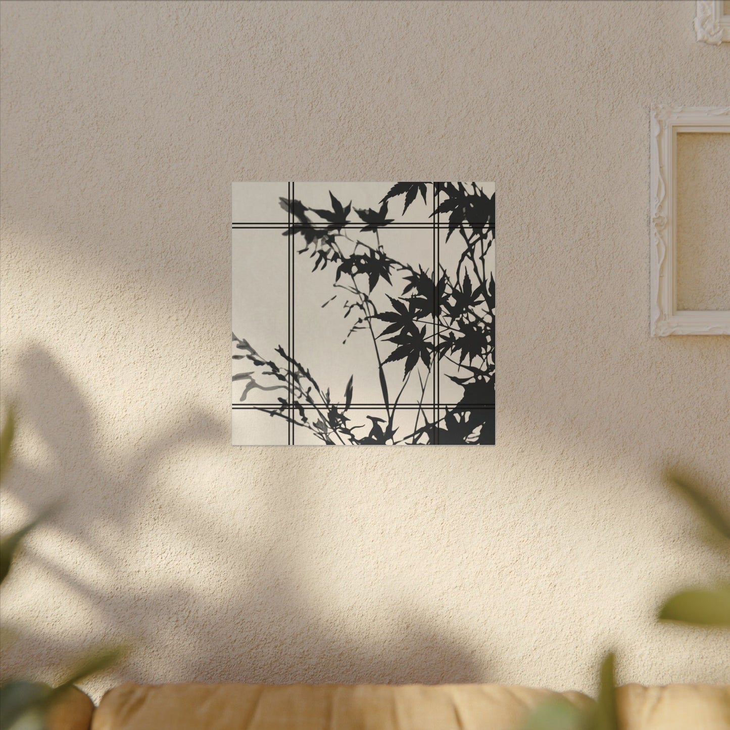 Shoji Screen Canvas Art | Summer Japandi Minimal Line Art