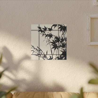 Shoji Screen Canvas Art | Summer Japandi Minimal Line Art