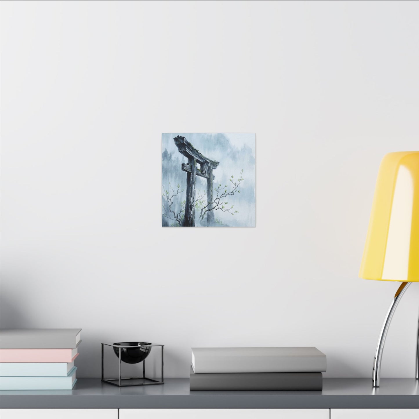 Torii Gate Canvas Art | Spring Zen Sumi E Art