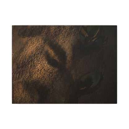 Candlelight Shadow Play Canvas Art - Dark Japandi Ma