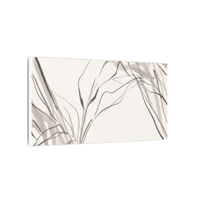 Neutral Shoji Screen Canvas Art - Minimal Line Japandi