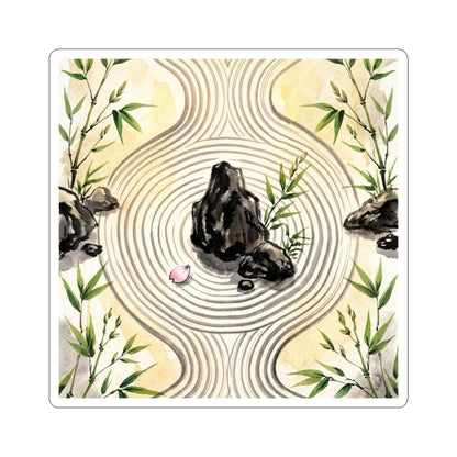 Rock Garden Spring Sticker | Zen Serene Design