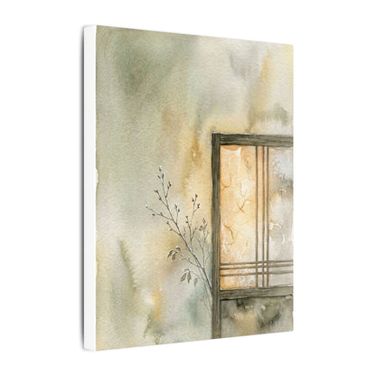 Ma Shoji Screen Canvas Art - Japandi Watercolor