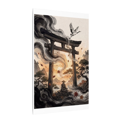 Torii Gate Ukiyo E Inspired Canvas Art | Serene Zen Art