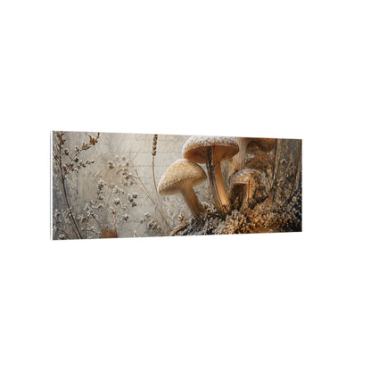 Wild Mushrooms Texture Canvas Art | Elegant Japandi Art