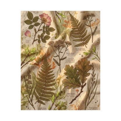 Spring Silk Drape Herbarium Wall Art Print | Nostalgic Decor