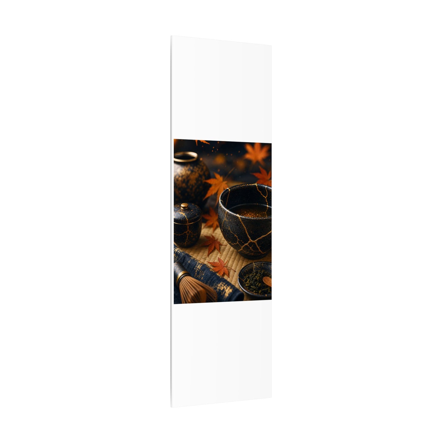 Seijaku Tea Ceremony Canvas Art - Kintsugi Gold Repair