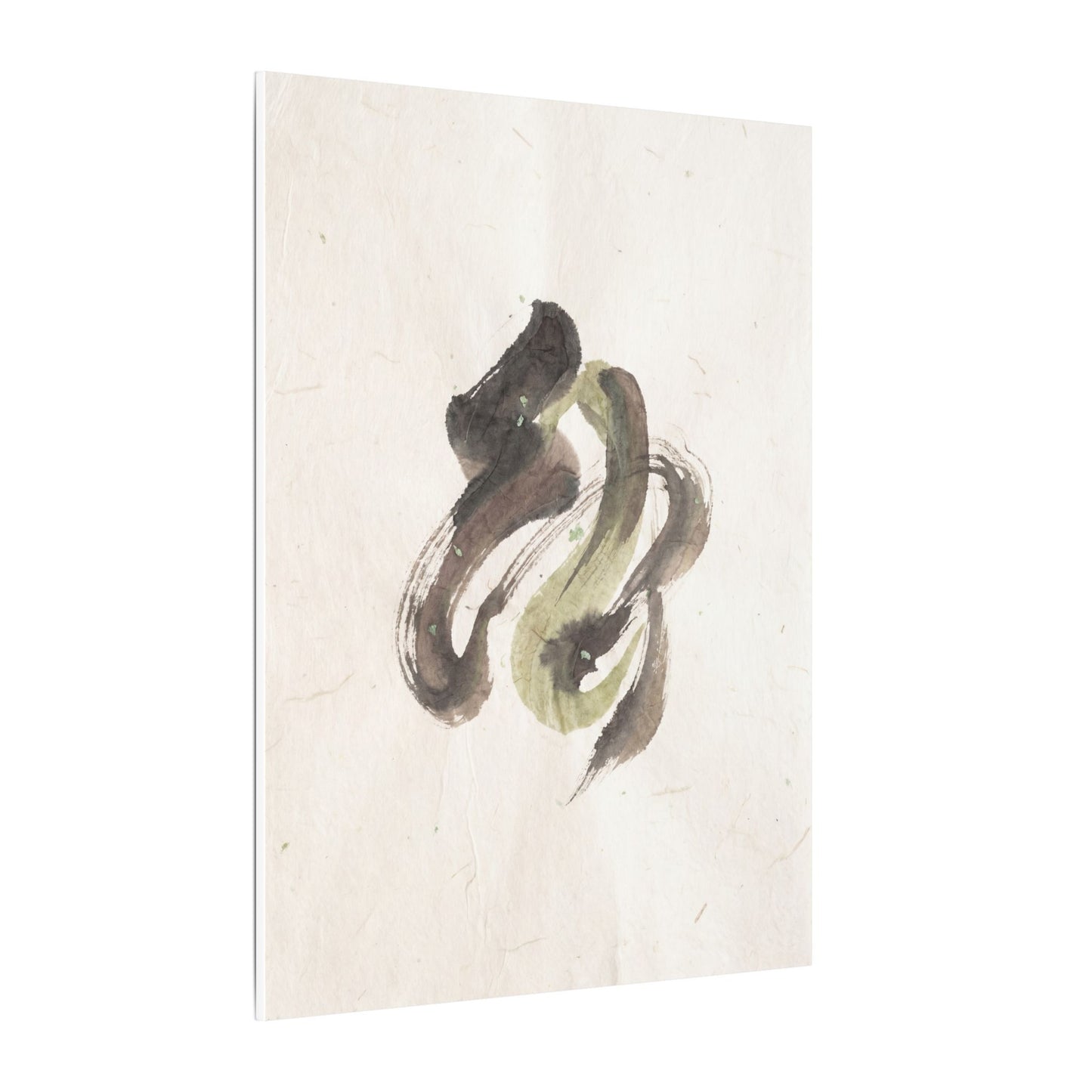 Ink Brushstroke Canvas Art | Spring Japandi Japanese Pattern Art