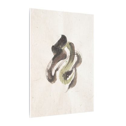Ink Brushstroke Canvas Art | Spring Japandi Japanese Pattern Art