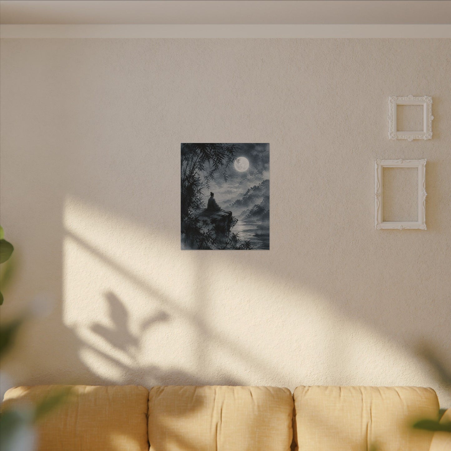 Ink Brushstroke Sumi E Canvas Art | Serene Zen Art