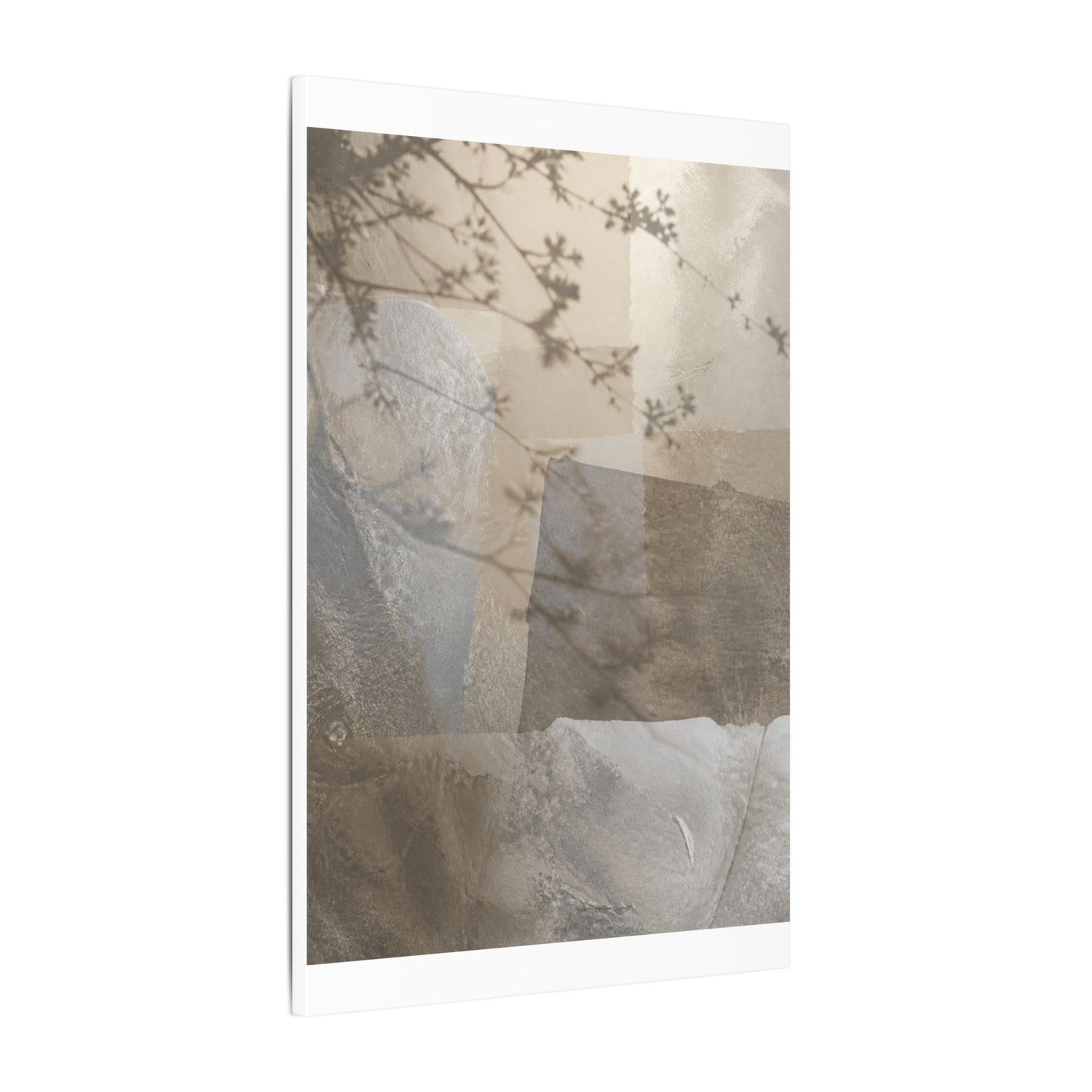 Neutral Shadow Play Canvas Art - Texture Japandi