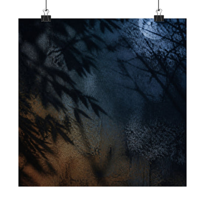 Kanso Shadow Play Wall Art Print - Dark Japandi Shadow Zen