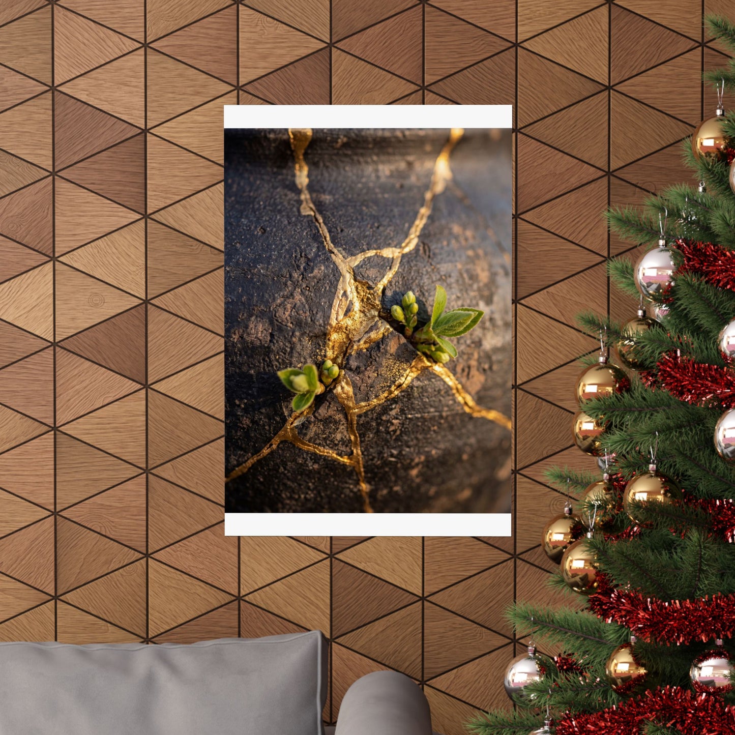 Golden Hour Rust Patina Wall Art Print - Kintsugi Shibui