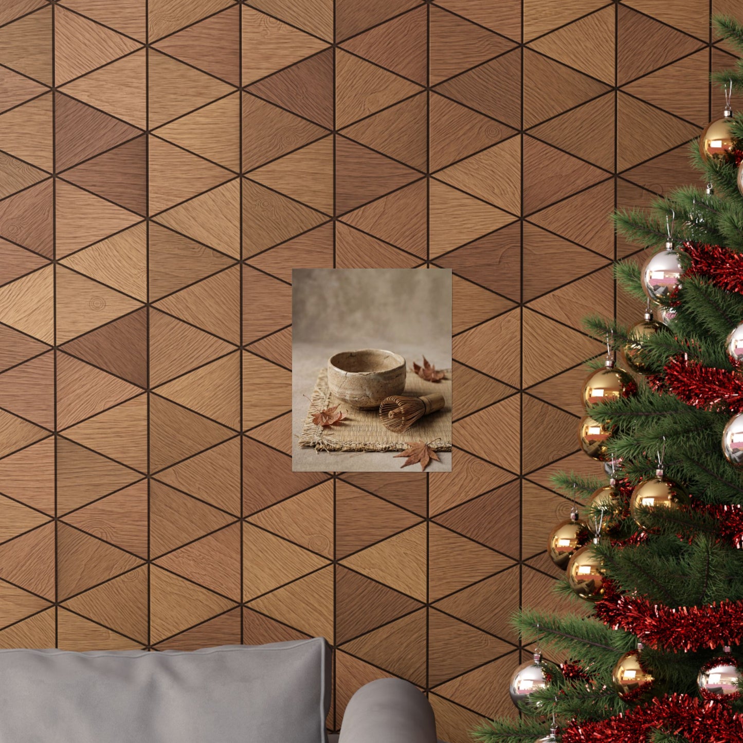 Tea Ceremony Autumn Wall Art Print | Japandi Warm Design