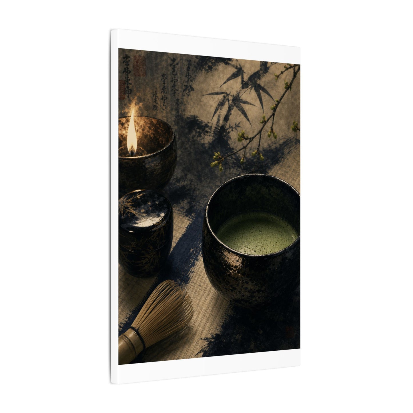 Ma Tea Ceremony Canvas Art - Zen Sumi E