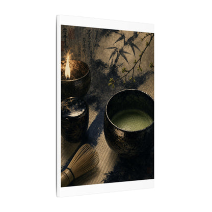 Ma Tea Ceremony Canvas Art - Zen Sumi E