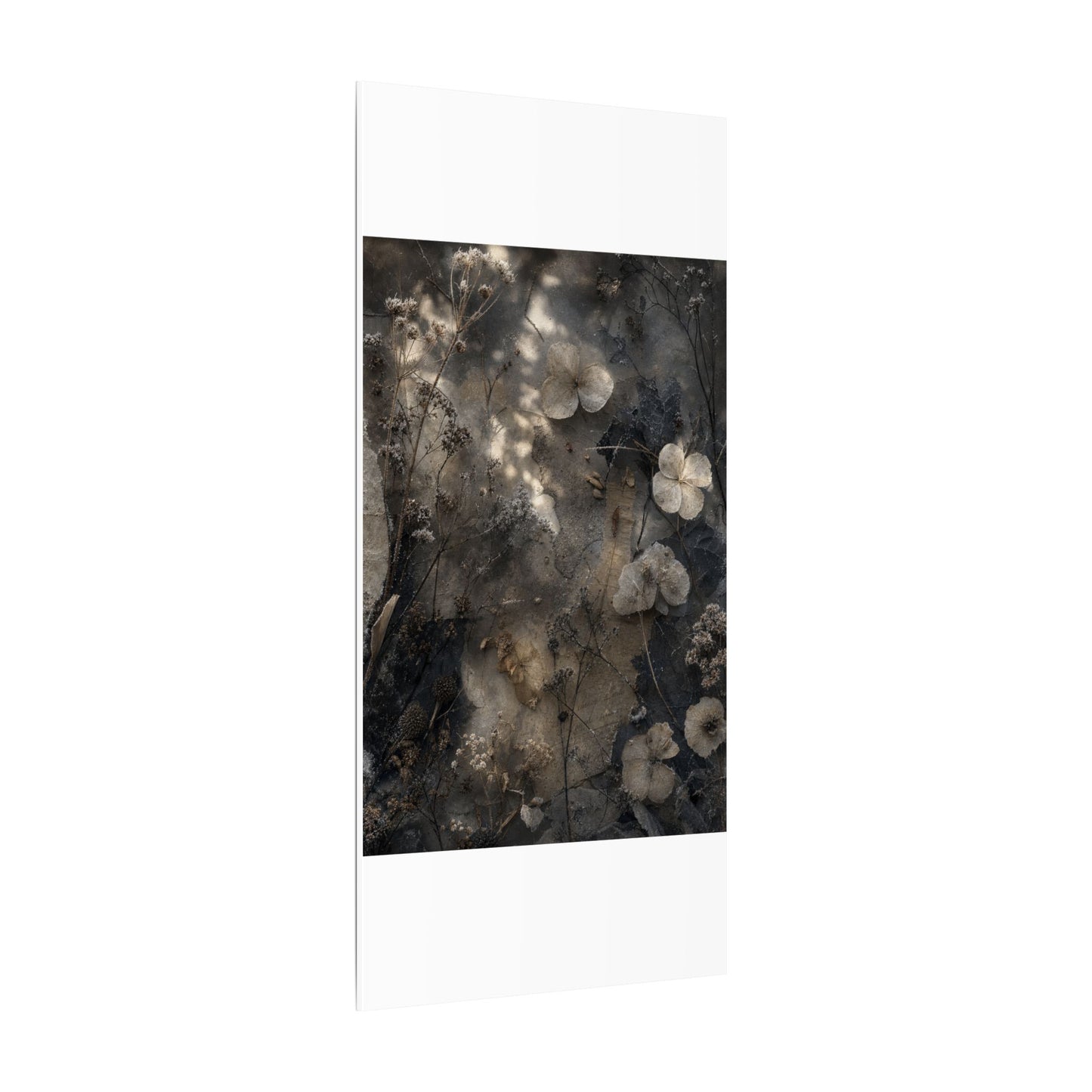 Winter Dried Flowers Texture Canvas Art | Elegant Decor