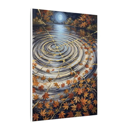 Moonlight Water Ripple Canvas Art - Kintsugi Fukinsei