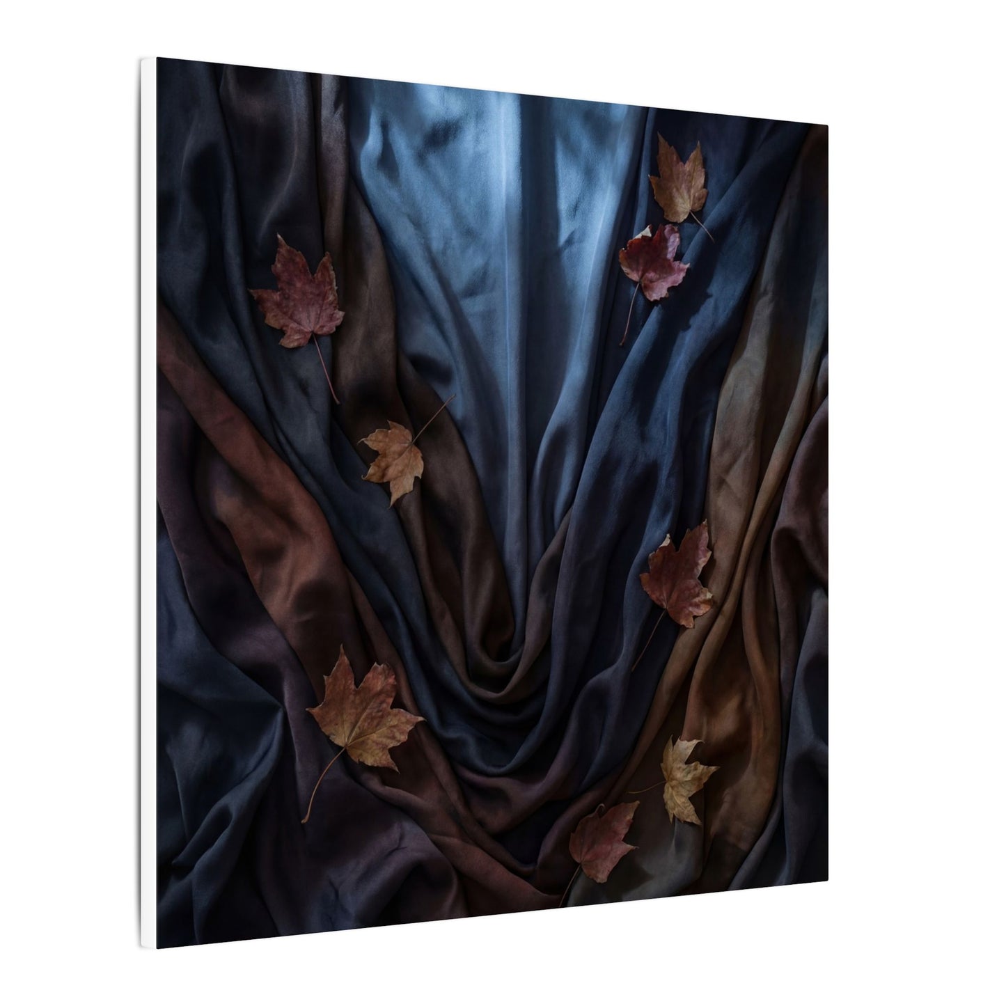Silk Drape Canvas Art | Autumn Dark Japandi Moody Minimal Art