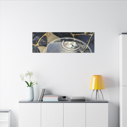 Water Ripple Spring Canvas Art | Kintsugi Beautiful Design