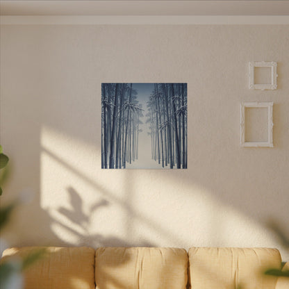 Bamboo Grove Canvas Art | Winter Zen Ukiyo E Inspired Art
