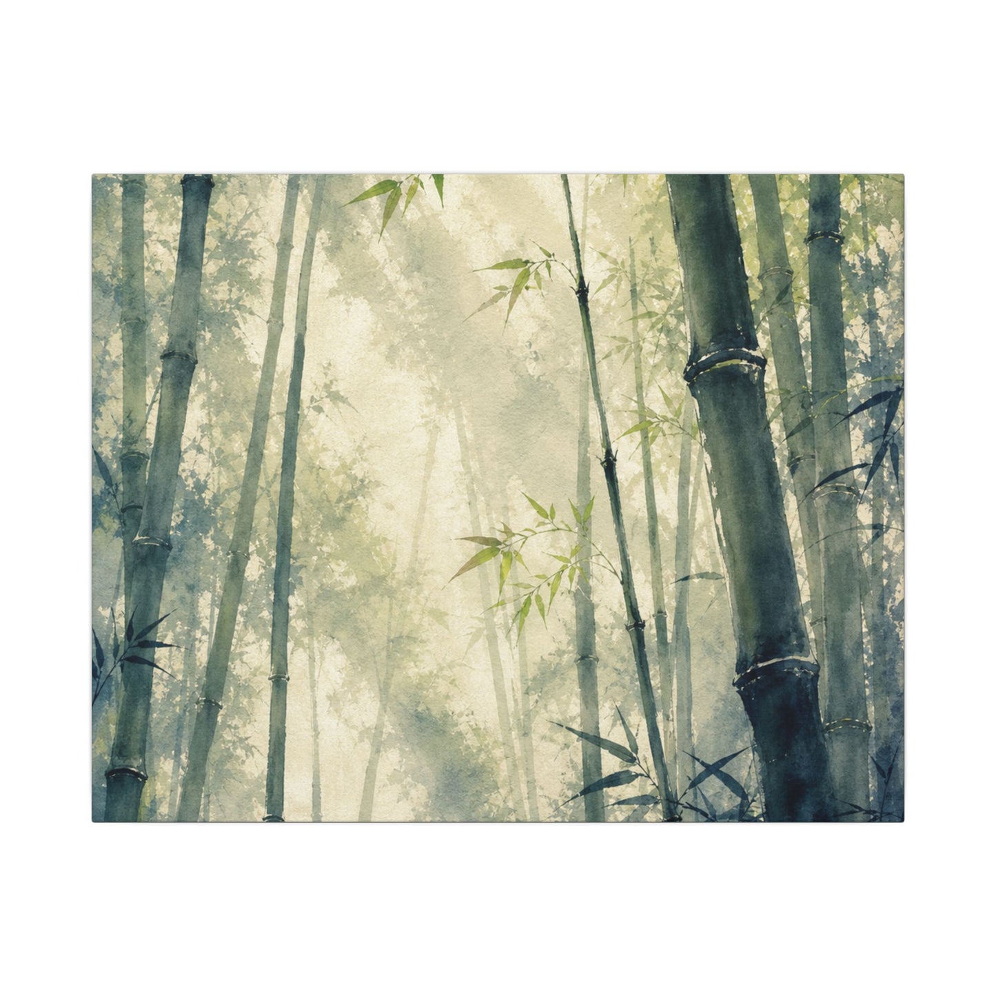 Bamboo Grove Spring Canvas Art | Zen Serene Design