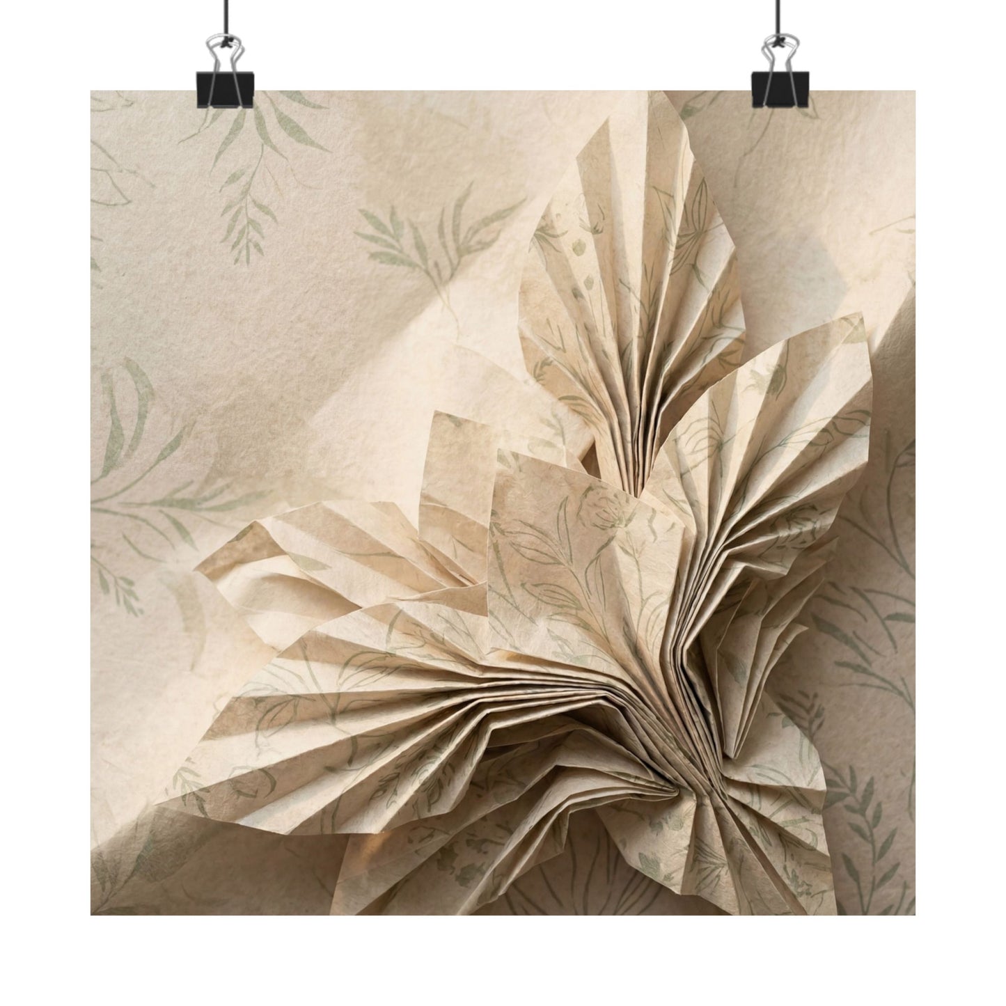 Dawn Paper Fold Wall Art Print - Japandi Fukinsei Art Print