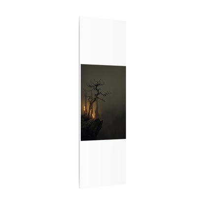 Ma Pine Tree Canvas Art - Dark Japandi Shadow Zen