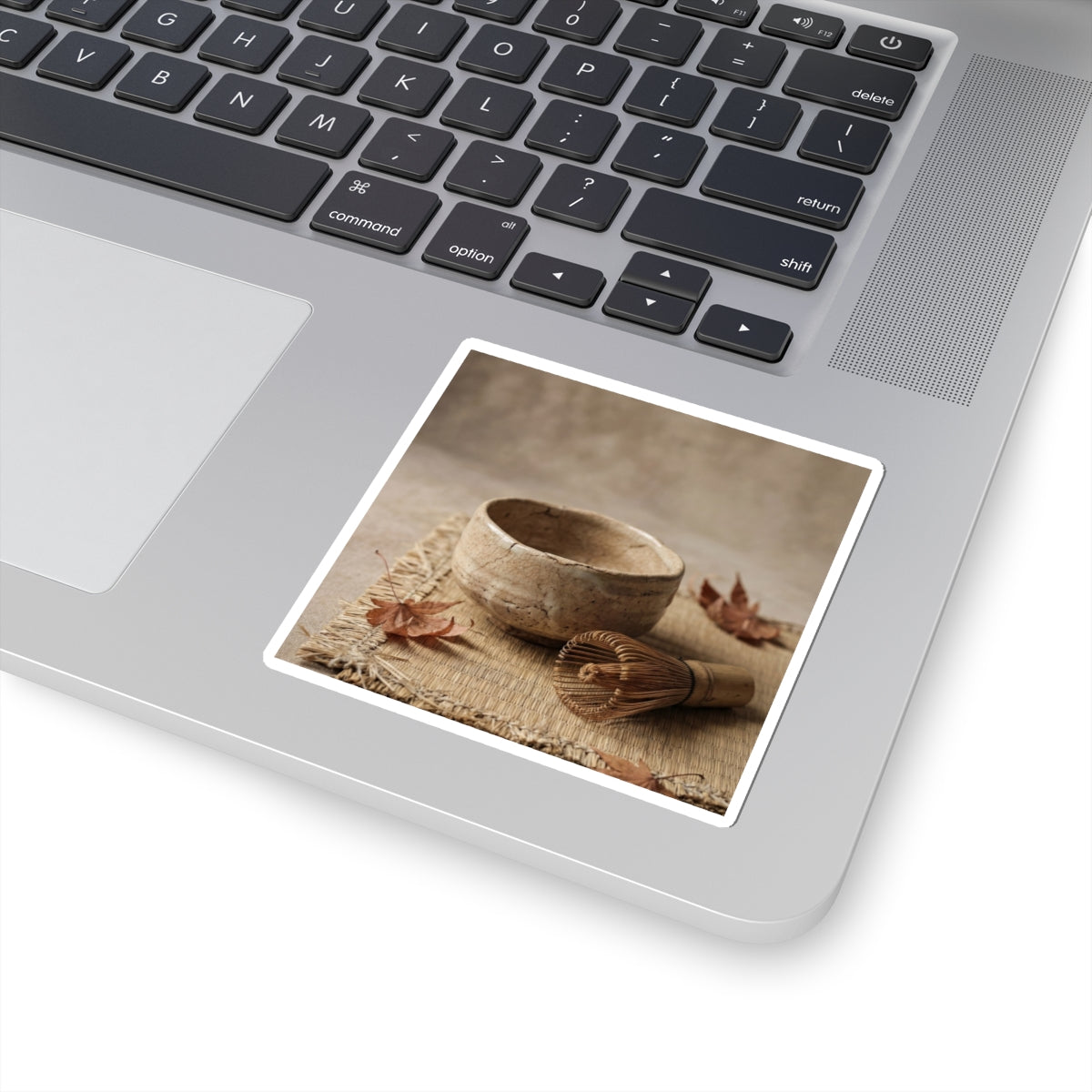 Tea Ceremony Texture Sticker | Elegant Japandi Art Art Print