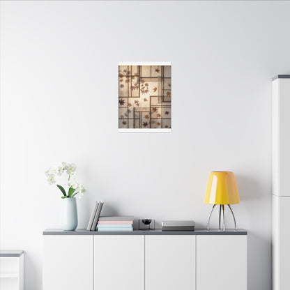 Shoji Screen Japanese Pattern Canvas Art | Neutral Japandi Art