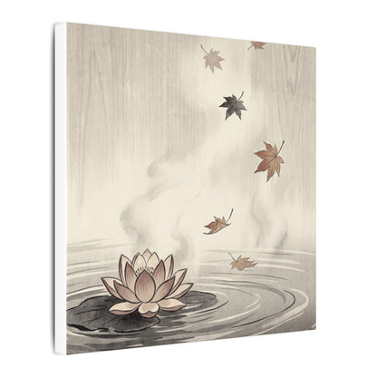 Lotus Flower Canvas Art | Autumn Zen Ukiyo E Inspired Art