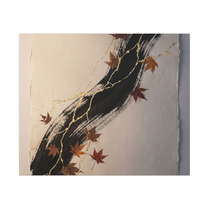Dawn Ink Brushstroke Canvas Art - Kintsugi Ma
