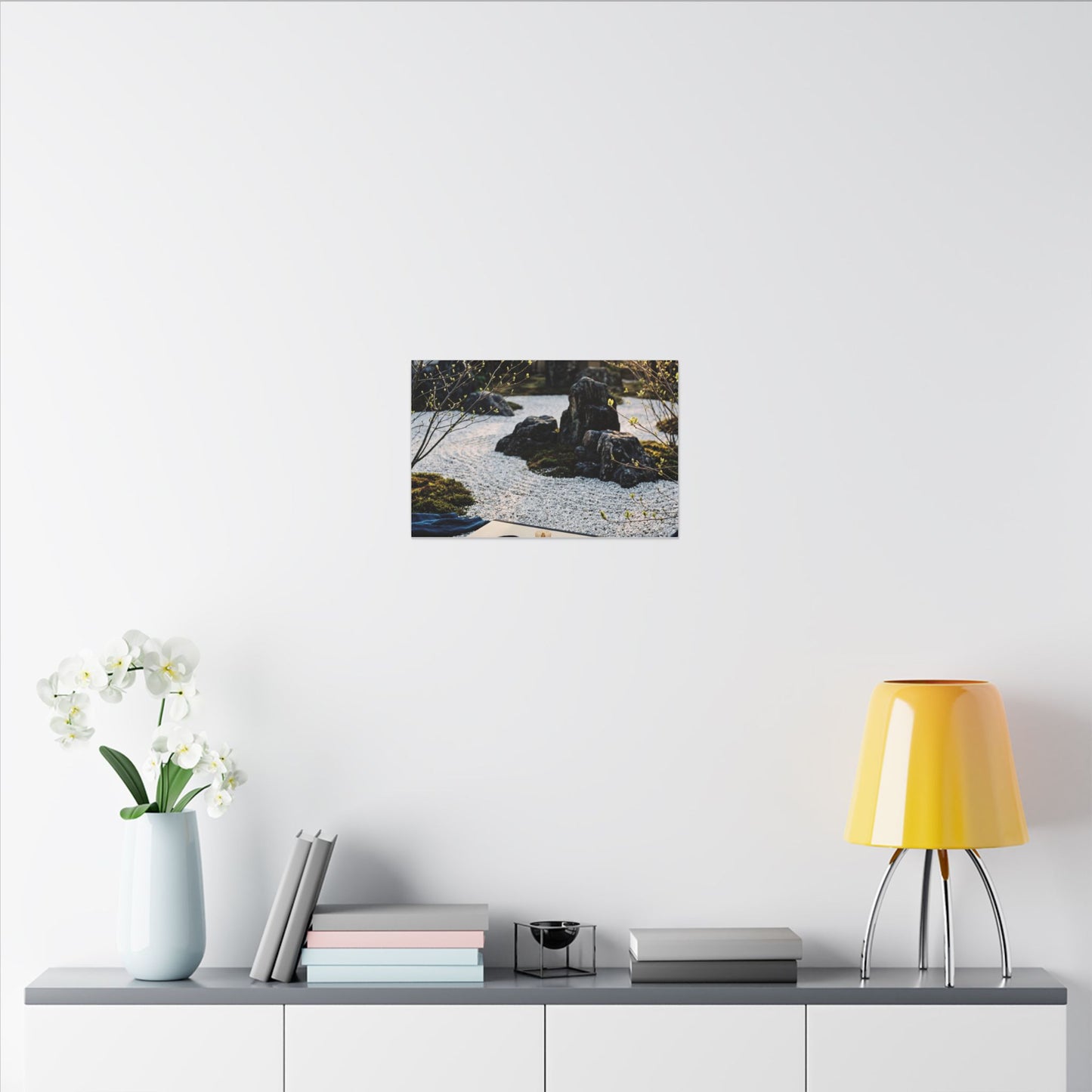Zen Tea Ceremony in Golden Hour | Karesansui Canvas Art
