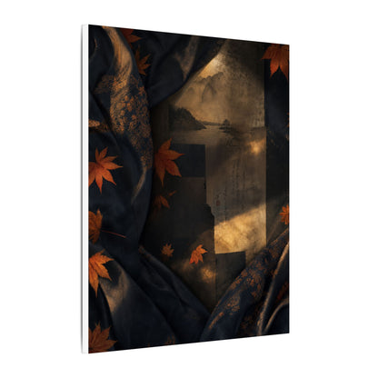 Autumn Silk Drape Shadow Zen Canvas Art | Bold Decor