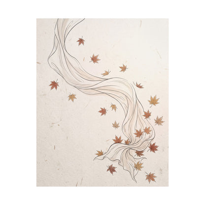 Silk Drape Minimal Line Wall Art Print | Elegant Japandi Art
