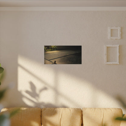 Dark Japandi Tea Ceremony in Golden Hour | Dark Texture Canvas Art
