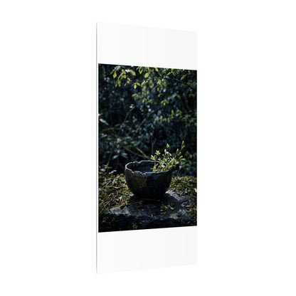 Dappled Ceramic Bowl Canvas Art - Dark Japandi Datsuzoku