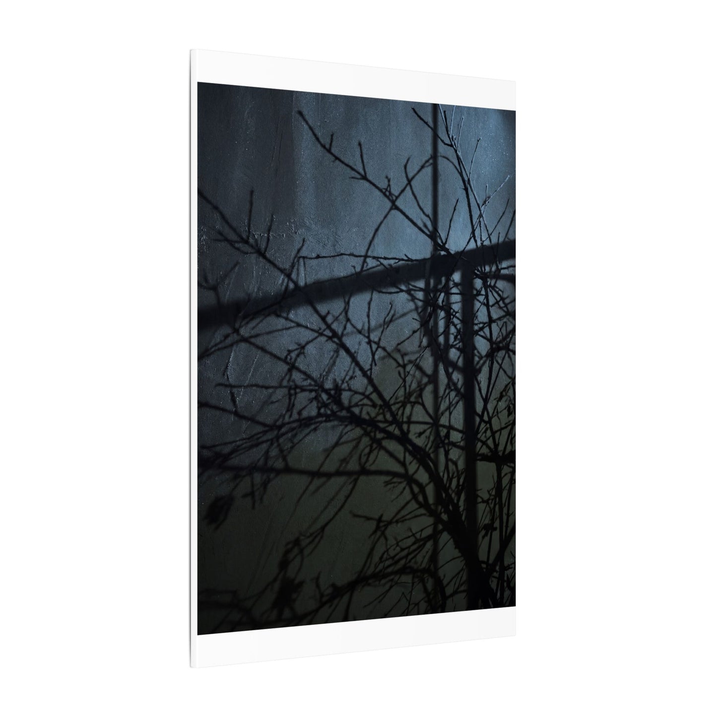 Moonlight Shadow Play Canvas Art - Dark Japandi Shibui