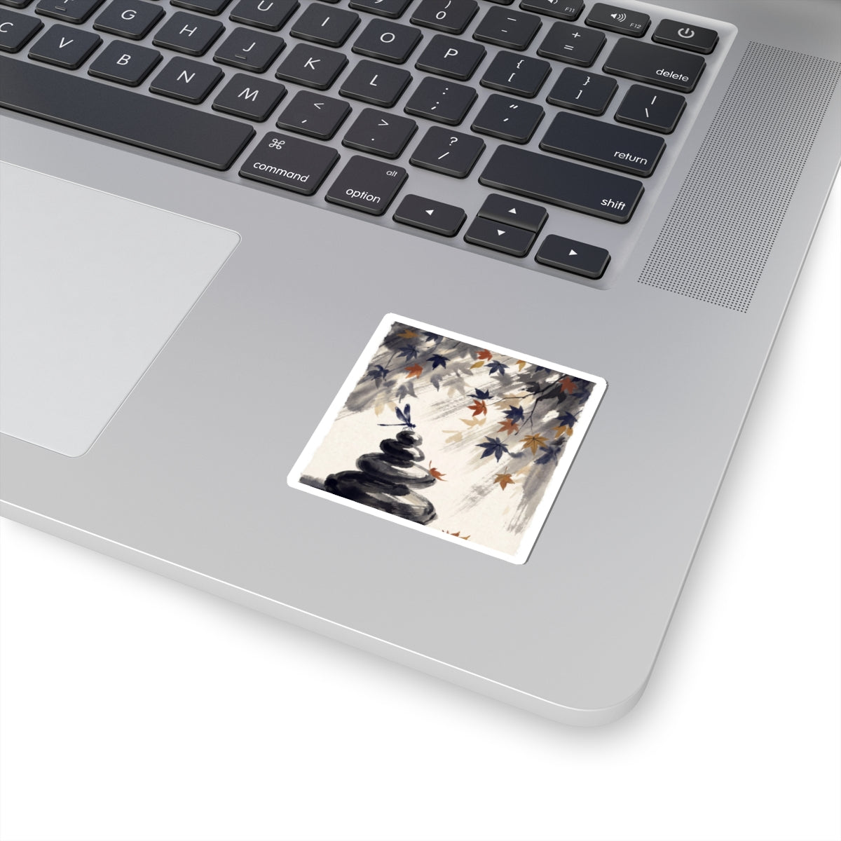 Zen River Stones in Dappled | Sumi E Sticker