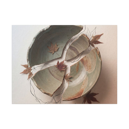 Dawn Ceramic Bowl Canvas Art - Japandi Fukinsei Art Print