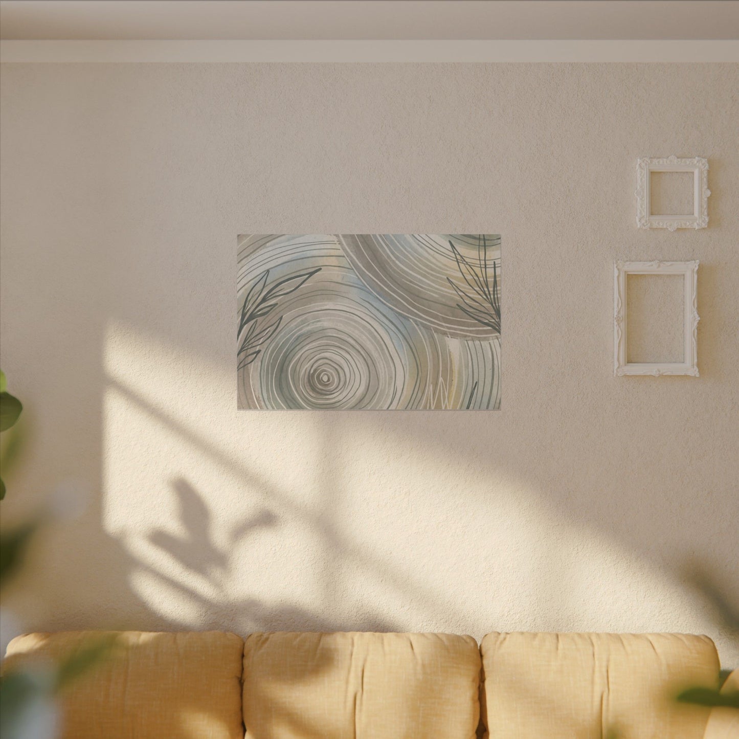 Kanso Water Ripple Canvas Art - Japandi Minimal Line