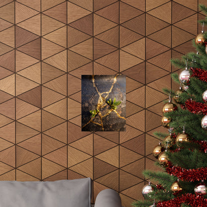 Golden Hour Rust Patina Wall Art Print - Kintsugi Shibui