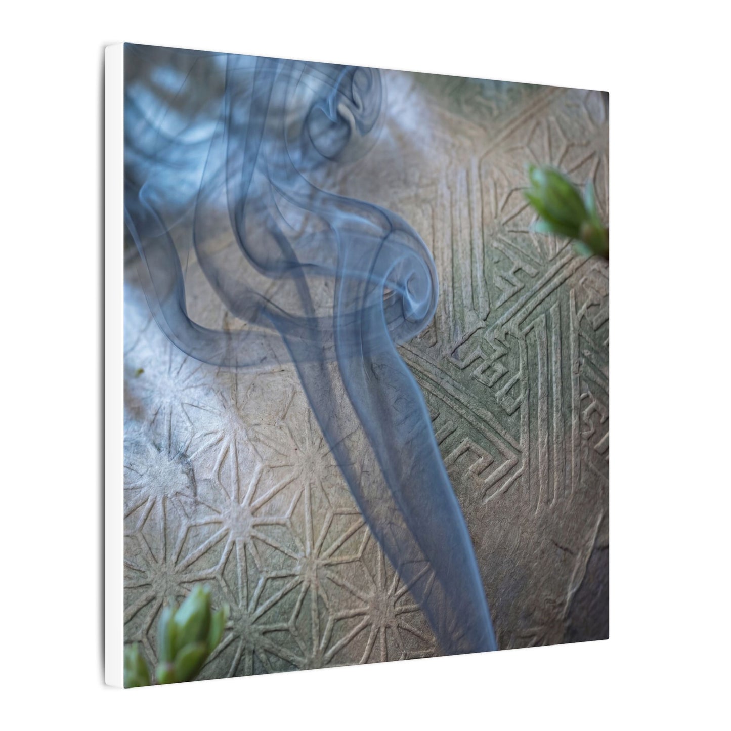 Spring Incense Smoke Japanese Pattern Canvas Art | Neutral Decor