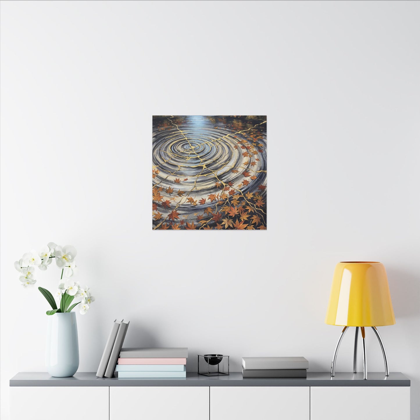 Moonlight Water Ripple Canvas Art - Kintsugi Fukinsei