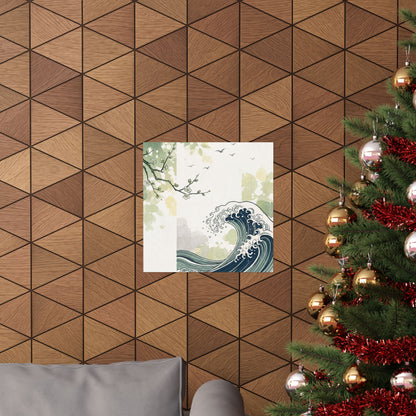 Ma Ocean Wave Wall Art Print - Zen Ukiyo E Inspired