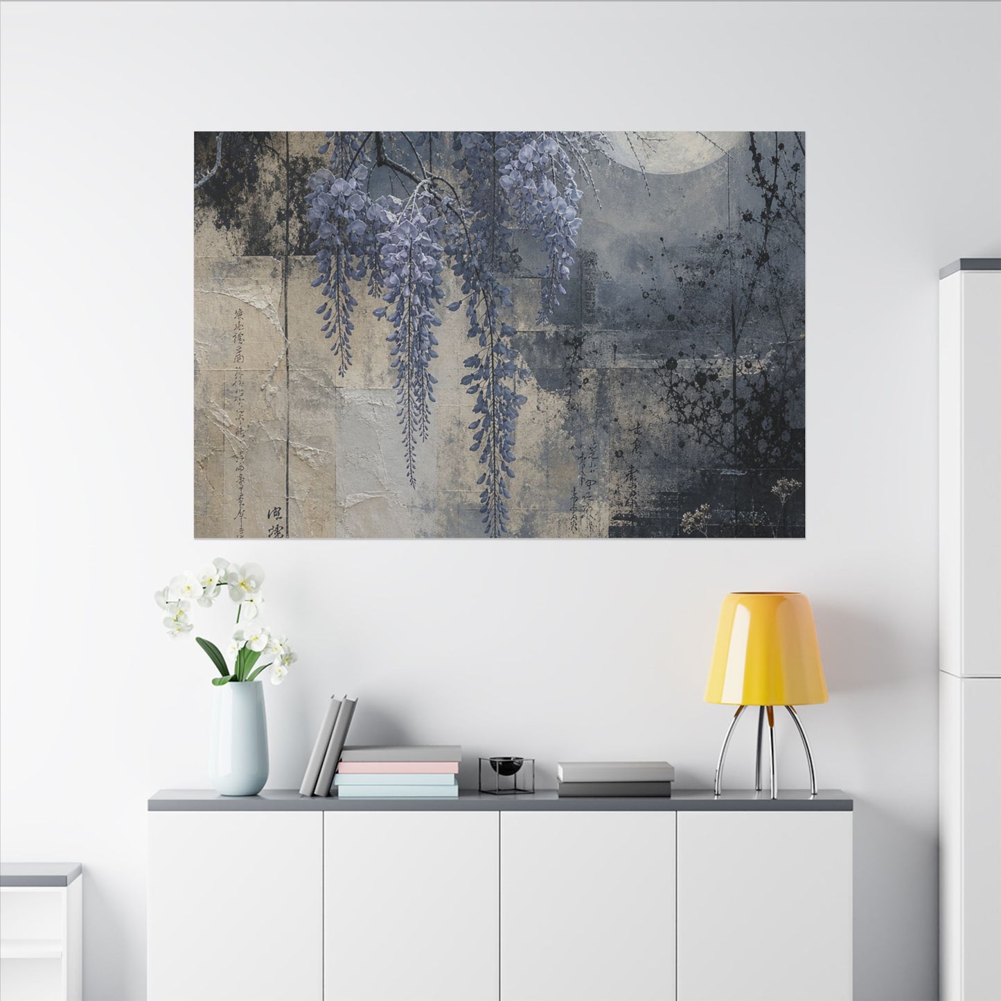 Winter Wisteria Texture Canvas Art | Elegant Decor