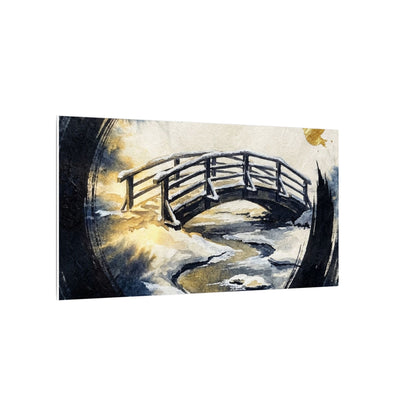Autumn Ink Brushstroke Karesansui Canvas Art | Peaceful Decor