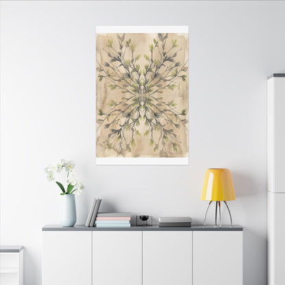 Shibui Shadow Play Canvas Art - Japandi Watercolor